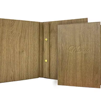 Portamenús de Restaurante al por Mayor, Carpeta de Menú de Alta Calidad, Tamaño A4 A5, Carpetas de Menú con Aspecto de Madera y Encuadernación con Tornillos