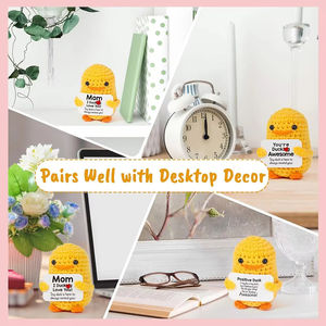 手工搞笑钩针鸭娃娃正能量羊毛室装饰可爱情感支持妈妈圣诞礼物 - Product Image 6