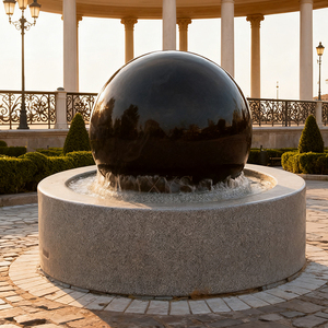 Tùy chỉnh được thiết kế bằng đá cẩm thạch ngoài trời Vườn nghệ thuật bức tượng Tay Chạm Khắc thác nước đài phun nước với kích cỡ tùy chỉnh - Product Image 3