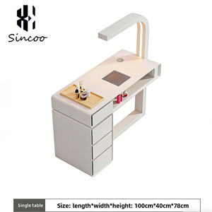 Luxury <b>Nail</b> Table Double Two-seater Offer Metal Professional Custom Modern Salon Furniture Manicure Table - Product Image 6
