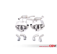 Système d'échappement complet haute performance avec garantie de 2 ans, tuyaux d'échappement avec catalyseur et échappement arrière en acier inoxydable pour Porsche 911 997.1