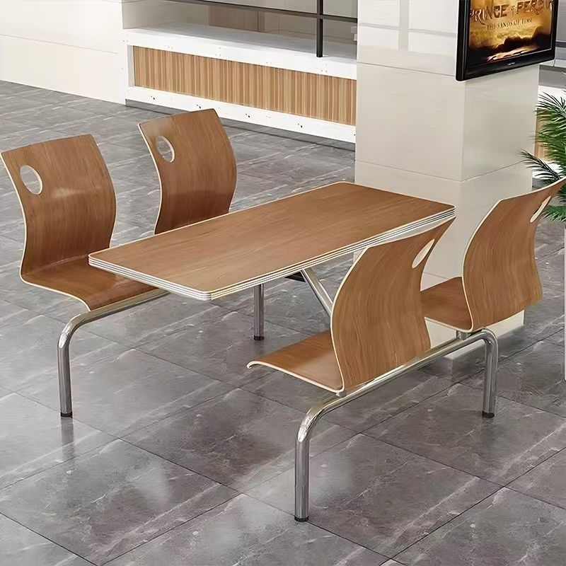 Teak color [1 table and 4 chairs] with gray frame