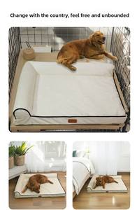Sofá rectangular de PP sólido, cama ecológica para perros, cómodo cojín de algodón, cama de invierno para mascotas, cartón extraíble, lavable y suave - Product Image 3