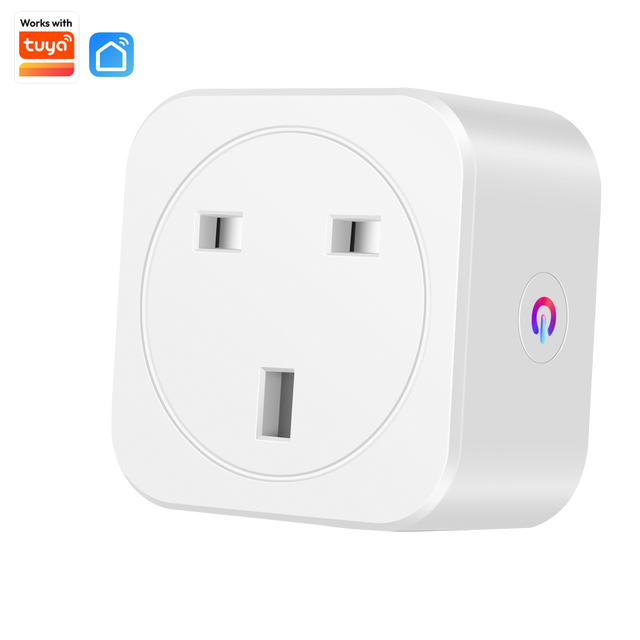 UK Standard Smart Socket WiFi Tuya Smart Life Google Home Alexa Voice Control 16A Plug&Socket IP21 220V