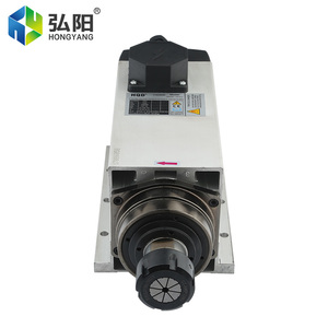<span class=keywords><strong>Moteur</strong></span> de <span class=keywords><strong>broche</strong></span> électrique HQD modèle GDF60-18Z/6.0 6.0KW 18000RPM avec mandrin ER32, refroidissement par air et roulement - Product Image 3