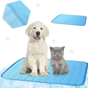 Tapis de refroidissement lavable pour chien Tapis de glace d'été pour animaux de compagnie Tapis de lit froid confortable pour animaux de compagnie