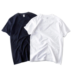 Maglietta Intima Basic Bianca 100% Cotone JY da <span class=keywords><strong>Uomo</strong></span>, Casual a Maniche Corte, Stampata, Lavorata a Maglia, Vestibilità Oversize, Traspirante, per Uso Quotidiano, 220g - Product Image 1