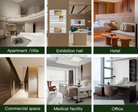 Panel Dinding Interaktif Tahan Air, Tahan Api, dari Arang Bambu Modern Mewah dengan Lapisan Emas Perak