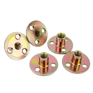 <span class=keywords><strong>น็อต</strong></span>ตีเหล็กกล้าคาร์บอนชุบสังกะสี M6 M8 M10 M12 แบบมีรูสำหรับยึด 3 รู ฐานกลม แบบขันเกลียว <span class=keywords><strong>น็อต</strong></span>ตีสำหรับโต๊ะ - Product Image 2