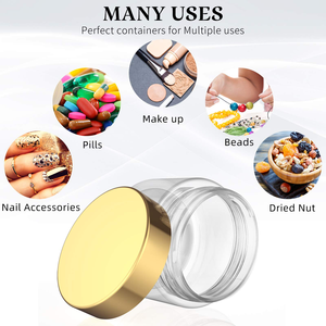 4oz 8oz Luxury Empty OEM Cosmetic Containers Biodegradable Cosmetic <b>Packaging</b> <b>Plastic</b> Cream Jar with Gold Lid - Product Image 4