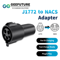 Adaptateur de chargeur de véhicule électrique GEEFUTURE, adaptateur de prise, adaptateur de connecteur, type 1 J1772 vers Nacs pour Tesla 60A 80A