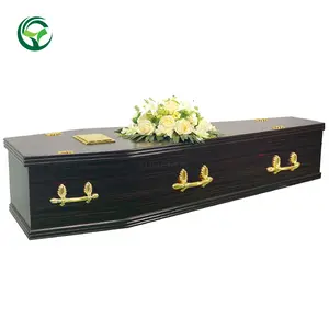 殡葬用品批发廉价英国中纤板棺材澳大利亚刨花板棺材乌木表面棺材土葬