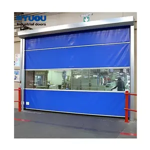 Aesthetic High-performance Windproof Automatic High Speed Roller Shutter PVC Fast Sheet Shutter Industrial Quick Sliding Factory
