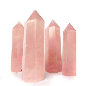 Obélisques en quartz rose de haute qualité artisanat en pierre semi-précieuse pour la guérison des cristaux de tour - Product Image 1