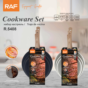 Juego de Sartenes de Aluminio RAF, 20CM 24CM 28CM, Antiadherentes, para Cocina, Uso Diario - Product Image 2