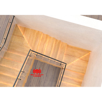 Escalier en métal de vente chaude Escalier pliable en bois Escaliers de garde-corps en verre simple Escaliers pliants en forme de L