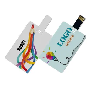 Geschenken Bulk Usb Flash Drive Pendrive 1Gb 2Gb 4Gb 8Gb 16Gb 32Gb 64Gb 128Gb Full Color Promotionele Usb Creditcard Flash Drive