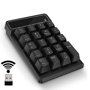 <b>Wireless</b> Numeric Keypad 19-Key Black USB <b>Receiver</b> for Laptop PC Desktop Keyboard - Product Image 1