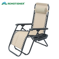 Chaise longue pliable avec logo personnalisé, chaises longues de jardin, chaise longue de jardin zéro gravité avec porte-gobelet