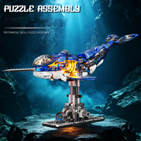 MJI 13155 Narval Mecánico, Bloques de Construcción Creativos para Armar, Colección de Modelos DIY, Rompecabezas para Niños, Juego de Bloques de Plástico, Juguetes