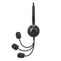 Casque de centre d'appels TalkVioce 600D avec microphone à réduction de bruit, interface USB, étanche IPX-4 pour PC et web