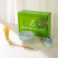 Ensembles de thé et café, accessoires, ensemble de thé matcha de qualité cérémonielle, fouet à matcha en bambou, bol à matcha en céramique, kit d'outils pour la préparation du matcha