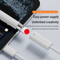 USB-C ke kabel adaptor pensil untuk Apple Pencil generasi pertama, konektor pemasangan Bluetooth hanya bekerja dengan iPad 10 / 11 A16