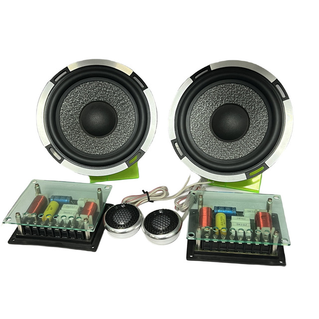 6.5-inch 2-channel car front and rear door two-way subwoofer and tweeter audio speakers set