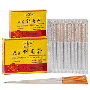 アルミホイル100PCSシルバーハンドル針卸売最高の鍼治療針 - Product Image 5