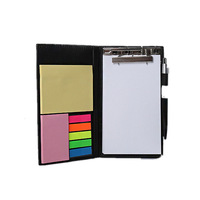 Bloc-notes professionnel en cuir PU avec stylo, étiquettes colorées, notes autocollantes, liste de choses à faire, pages de carnet