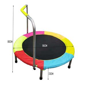 Mini <span class=keywords><strong>trampoline</strong></span> portable pour enfants, cadre en acier inoxydable, garde-corps sécurisés, pliable, filet de protection rebondissant, jeu d'intérieur - Product Image 6