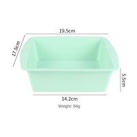 Moule rectangulaire moyen personnalisé OEM/ODM pour usine, idéal pour gâteaux DIY, desserts d'anniversaire à la maison, moules à gâteaux en silicone faits main