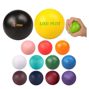 Bolas de estrés redondas con logotipo personalizado, producto promocional, pelota de estrés colorida de PU para eventos