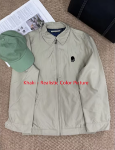 Giacca Bomber <span class=keywords><strong>Invernale</strong></span> Unisex Slim Casual in Tela con Colletto alla Coreana Antivento Tinta in Capo ODM - Product Image 3