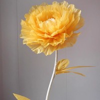 Grande fleur artificielle réaliste en organza souple, faite à la main, pour toile de fond de mariage et vitrine de centre commercial