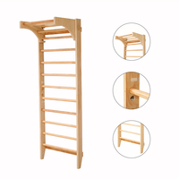 TF Échelle suédoise Barre de décrochage en bois Suspension Trainer-Échelle de physiothérapie et de gymnastique Échelle murale suédoise Salle de sport à domicile pour enfants