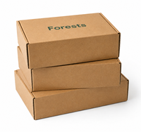 Boîte d'emballage en carton ondulé kraft imprimée sur mesure, boîte d'expédition pliable recyclable pour vêtements et emballages cadeaux