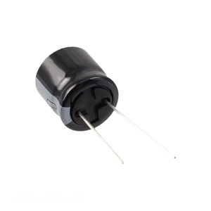 Condensador de Aluminio de Canal del Fabricante 3300 uF URS1A332MHD, 3300UF 20% 10V, Tipo Radial, de Orificio Pasante - Product Image 1