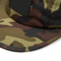 Casquette de camp camouflage 5 panneaux en nylon personnalisée en gros avec étiquette