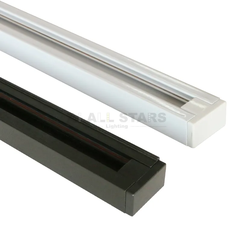 Europe Sale Lighting Track System Zubehör 1 Meter 2 Drähte Aluminium Track Light Rail Günstiger Preis LED Light Track Rail