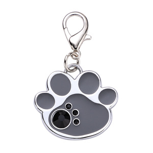 Pendentif porte-clés personnalisé en alliage de zinc pour animaux de compagnie, en forme d'os ou de patte, anti-perte, gravé au laser, avec carte d'identification, style dessin animé - Product Image 5