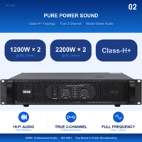Amplificador Estéreo HKNC 2CH Clase H Plus de 800W * 2 con Protección de Limitador de Clip para Empresas de Alquiler de Equipos para Conciertos