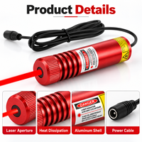 Pièces de localisateur laser industriel ZhonNa 638nm pour équipement laser, découpe bois, pierre, aluminium, ligne croisée, point, refroidissement, coque