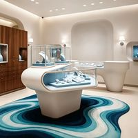Vitrine à bijoux de haute qualité, durable, écologique, étanche, avec éclairage LED et couleur personnalisable