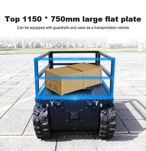 TinS-12E 600kg di carico utile di pattuglia di ispezione Robot elettrico telaio per tutti i terreni di salvataggio antincendio veicolo Robot cingolato in gomma - Product Image 5