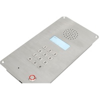 Téléphone à clavier en acier inoxydable facile à nettoyer avec écran pour laboratoire, atelier électronique, salle blanche, interphone