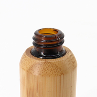 Serum Pengencang Wajah Kosmetik Bambu Berkualitas Tinggi 1oz 20ml 30ml 50ml Botol Kaca Lotion Minyak Perawatan Kulit Esens Botol Pipet