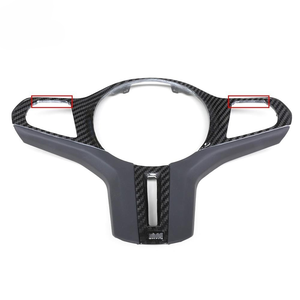 Garniture de <span class=keywords><strong>volant</strong></span> en fibre de carbone sèche F90 M5 pour <span class=keywords><strong>BMW</strong></span> M8 F91 F92 F93 X3m F97 X4m X5m 2020-22, revêtement intérieur de <span class=keywords><strong>volant</strong></span> en carbone forgé - Product Image 2