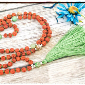 สร้อยคอ Rudraksha สำหรับผู้หญิง,ลูกปัด Japa Mala - Product Image 1
