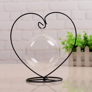 Giá đỡ đèn lồng bằng sắt kim loại hình trái tim cho chậu trồng cây thủy tinh, giá đỡ chai cảnh quan vi mô - Product Image 2